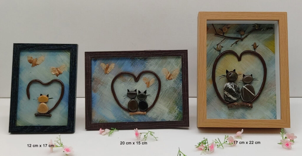 Aperçu des dimensions: Petits chats dont la queue forme un coeur