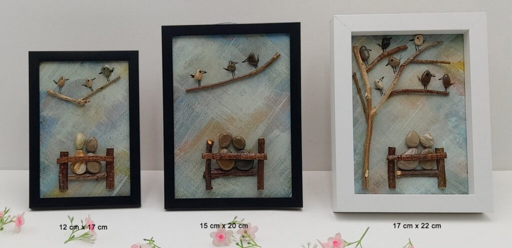 Aperçu des dimensions Deux Amoureux sur un banc