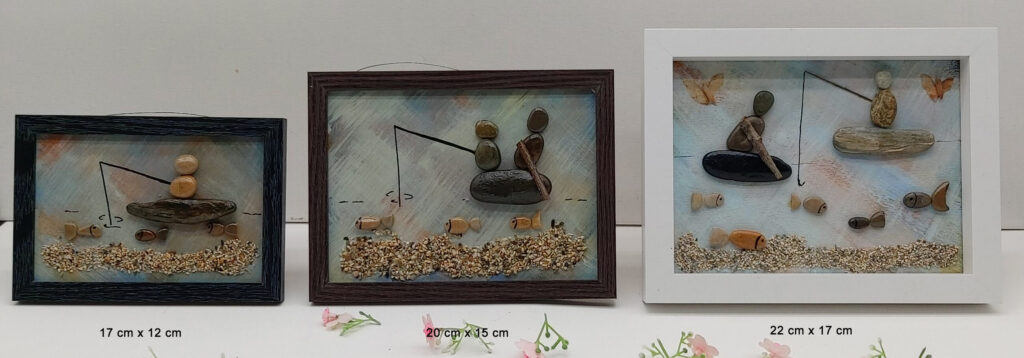 Aperçu des dimensions des tableaux "Pêcheurs en barque"