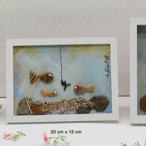 Aperçu des dimensions des tableaux "Poissons et ver de terre"