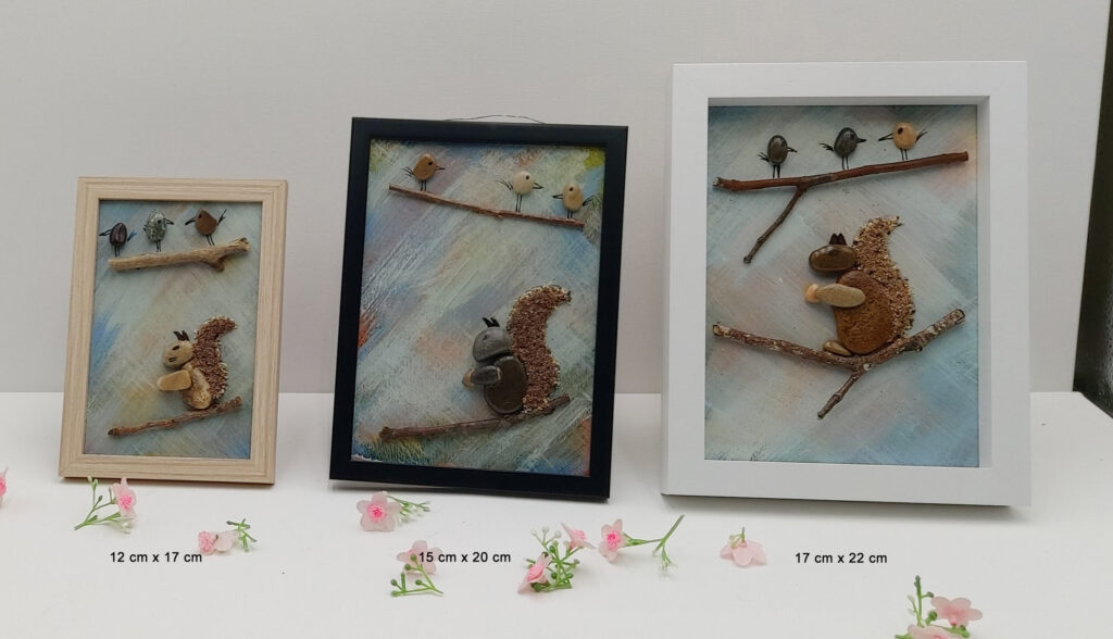 Aperçu des dimensions: Ecureuil sur une branche